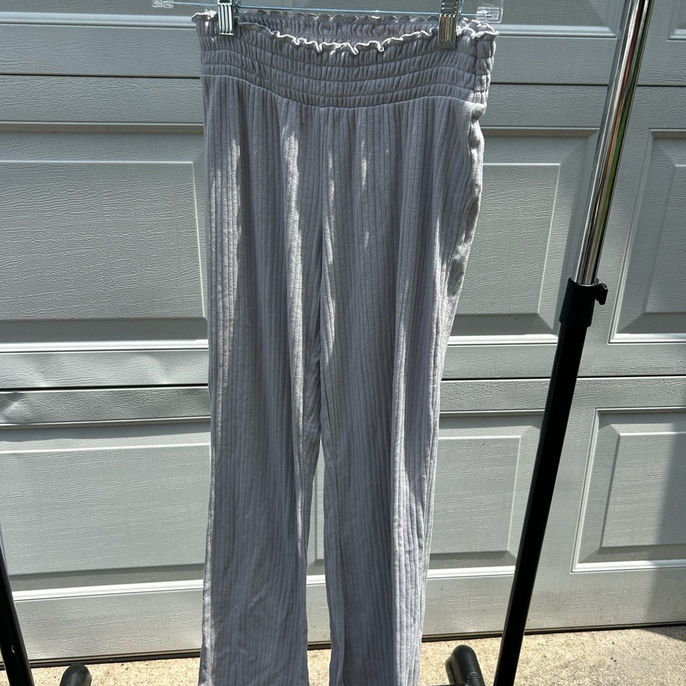 Old Navy Light Gray Textured Pants